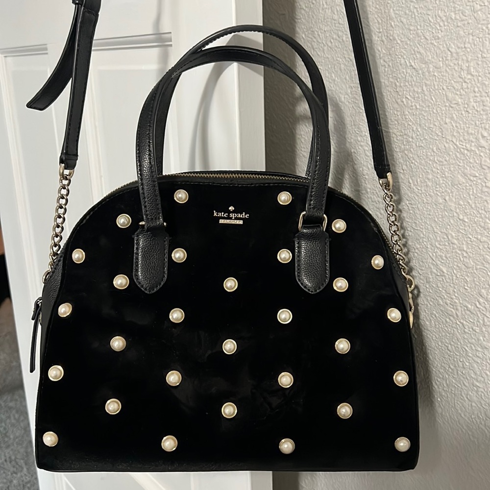 Kate spade Pearl and velvet crossbody purse